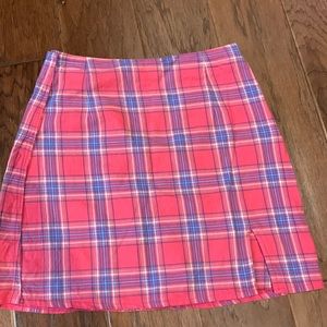 Princess Polly light flannel pink plaid mini size 4